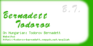 bernadett todorov business card